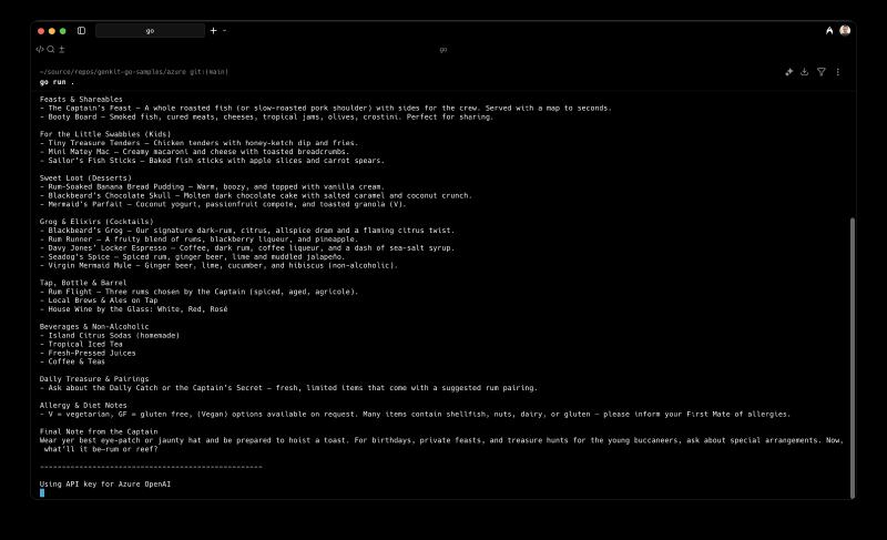 Running the sample with Azure OpenAI