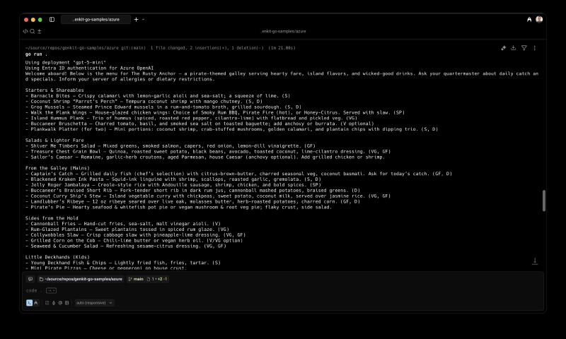 Running the sample with Azure OpenAI